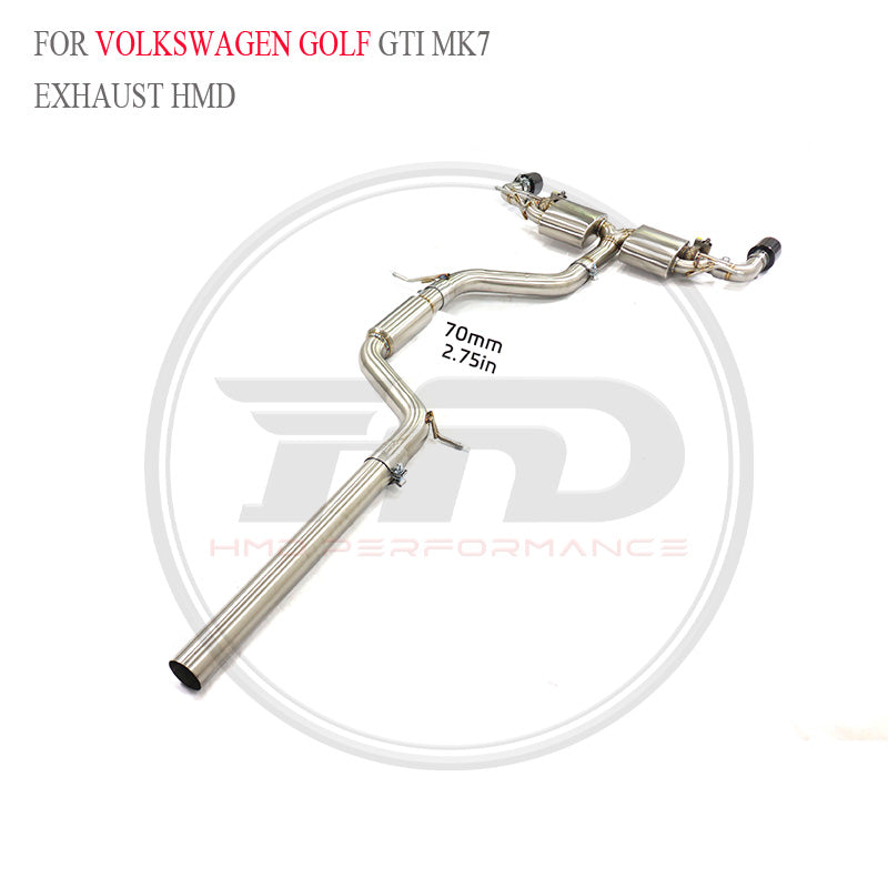 Volkswagen Golf GTI MK7 Valved Catback SUS304 Racing Grade Exhaust System - 5