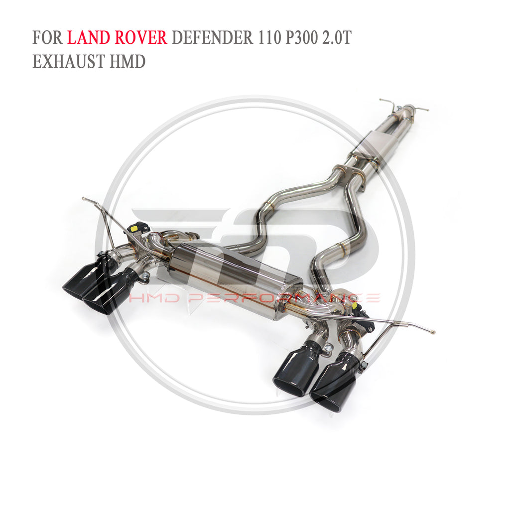 Land Rover Defender 110 P300 2.0T Valved Catback SUS304 Racing Grade Exhaust System - 4