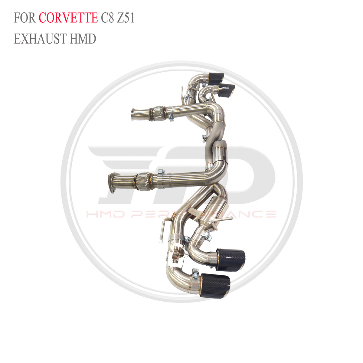 Corvette C8 Z51 Valved Axle-Back SUS304 Racing Grade Exhaust System - 6