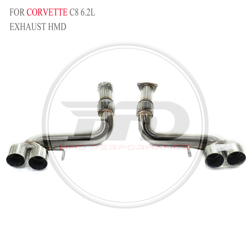 Corvette C8 6.2L Straight Catback SUS304 Racing Grade Exhaust System - 3