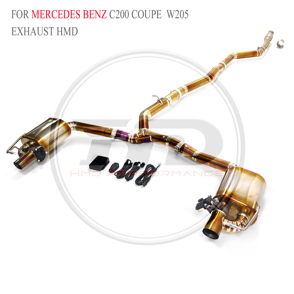 Mercedes-Benz C200 Coupe W205 Valved Catback Titanium Racing Grade Exhaust System - 4