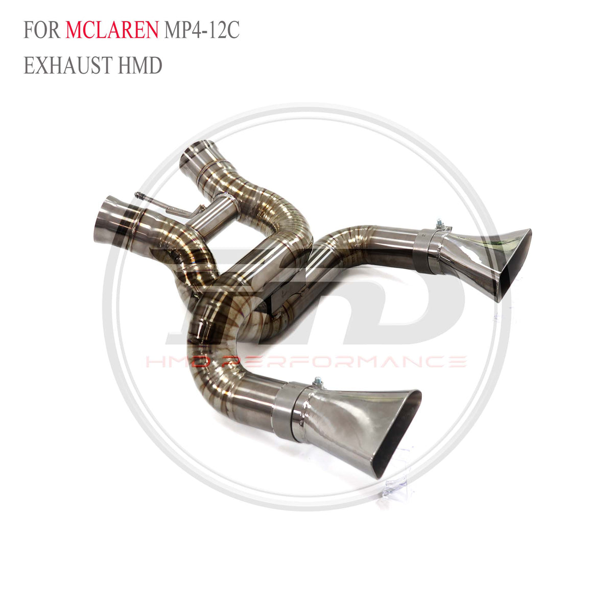 McLaren MP4-12C catback with X pipe Titanium Sport Exhaust System - 4