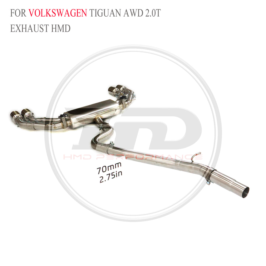 Volkswagen Tiguan AWD 2.0T catback SUS304 Valved Sport Exhaust System - 5