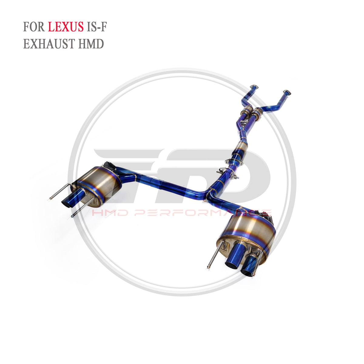 Lexus IS-F catback Titanium Racing Grade Exhaust System - 2