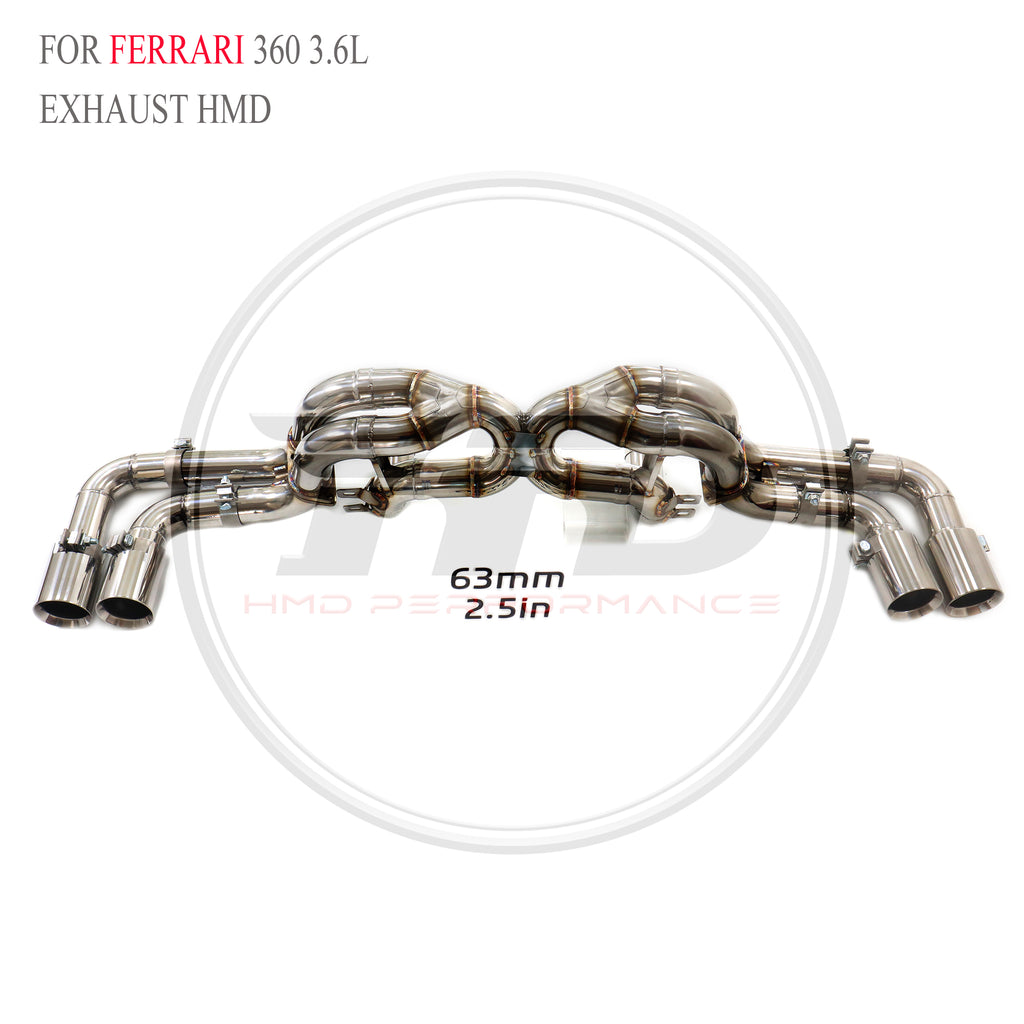 Ferrari 360 3.6L catback SUS304 Straight Sport Exhaust System - 5