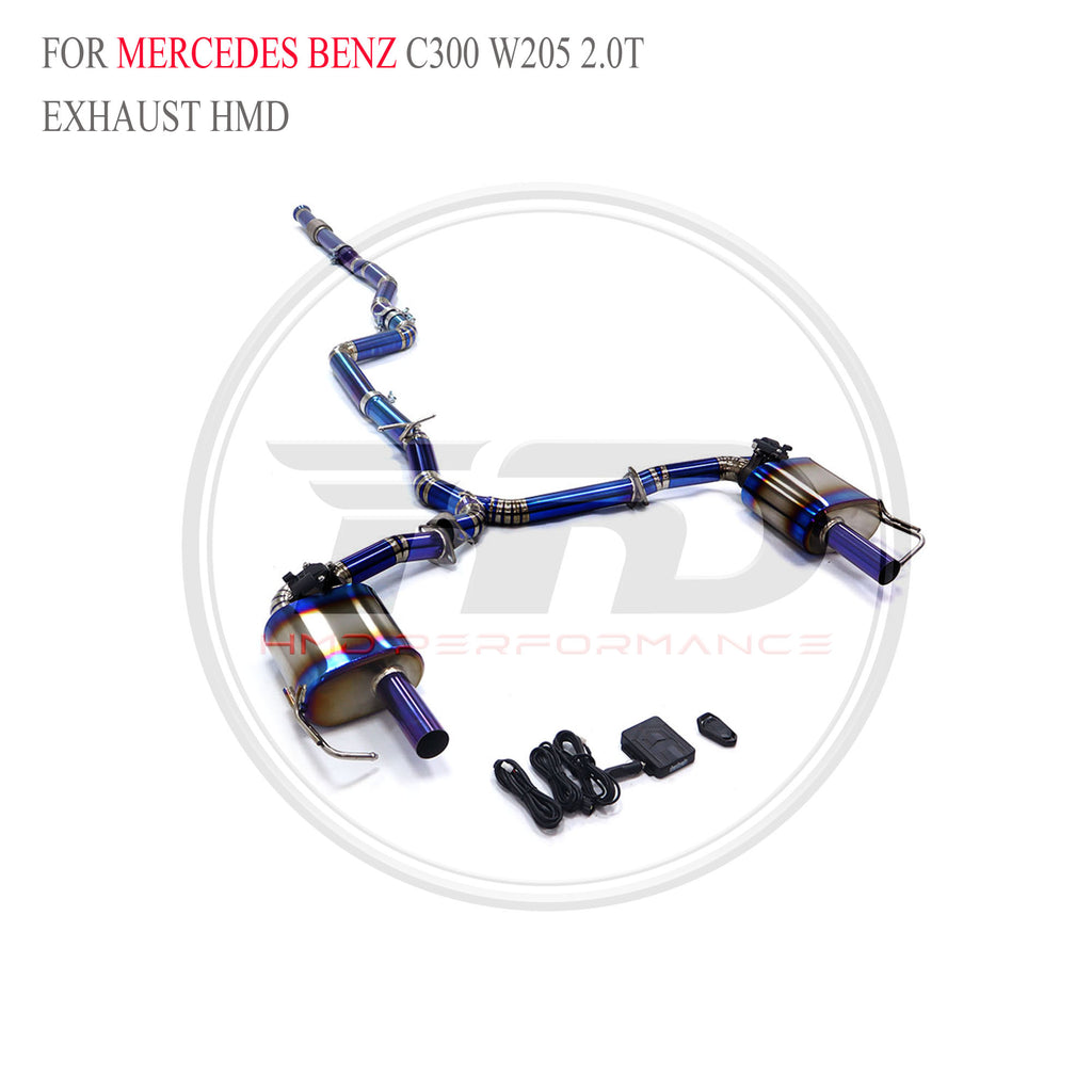 Mercedes-Benz C300 W205 2.0T catback Titanium Sport Exhaust System - 5