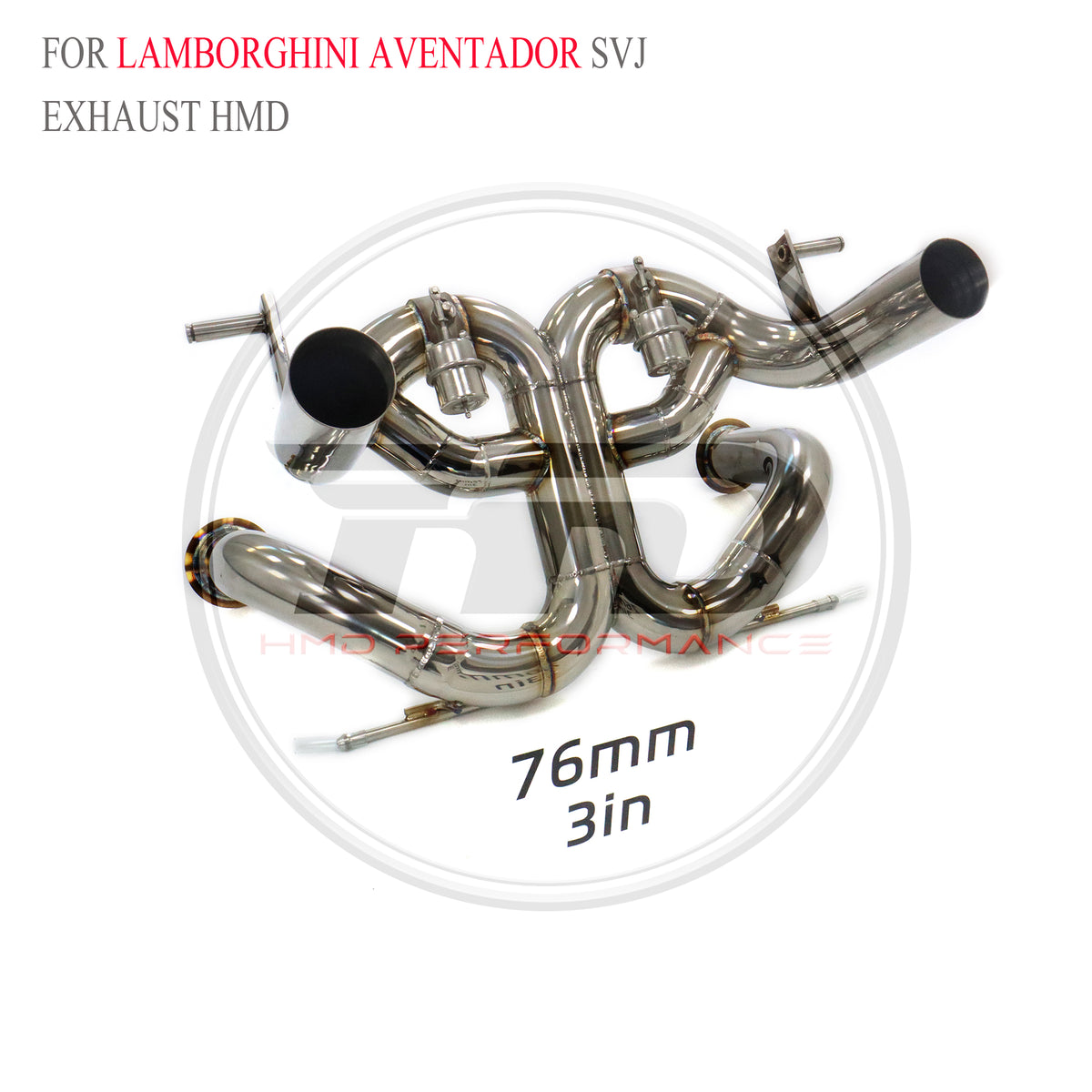 Lamborghini Aventador SVJ catback SUS304 Valved Sport Exhaust System - 4