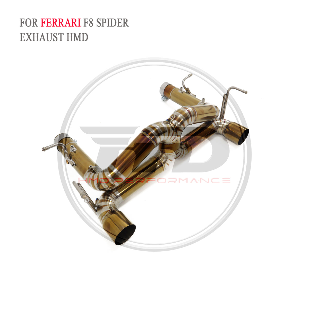 Ferrari F8 Spider catback Titanium Racing Grade Exhaust System - 4