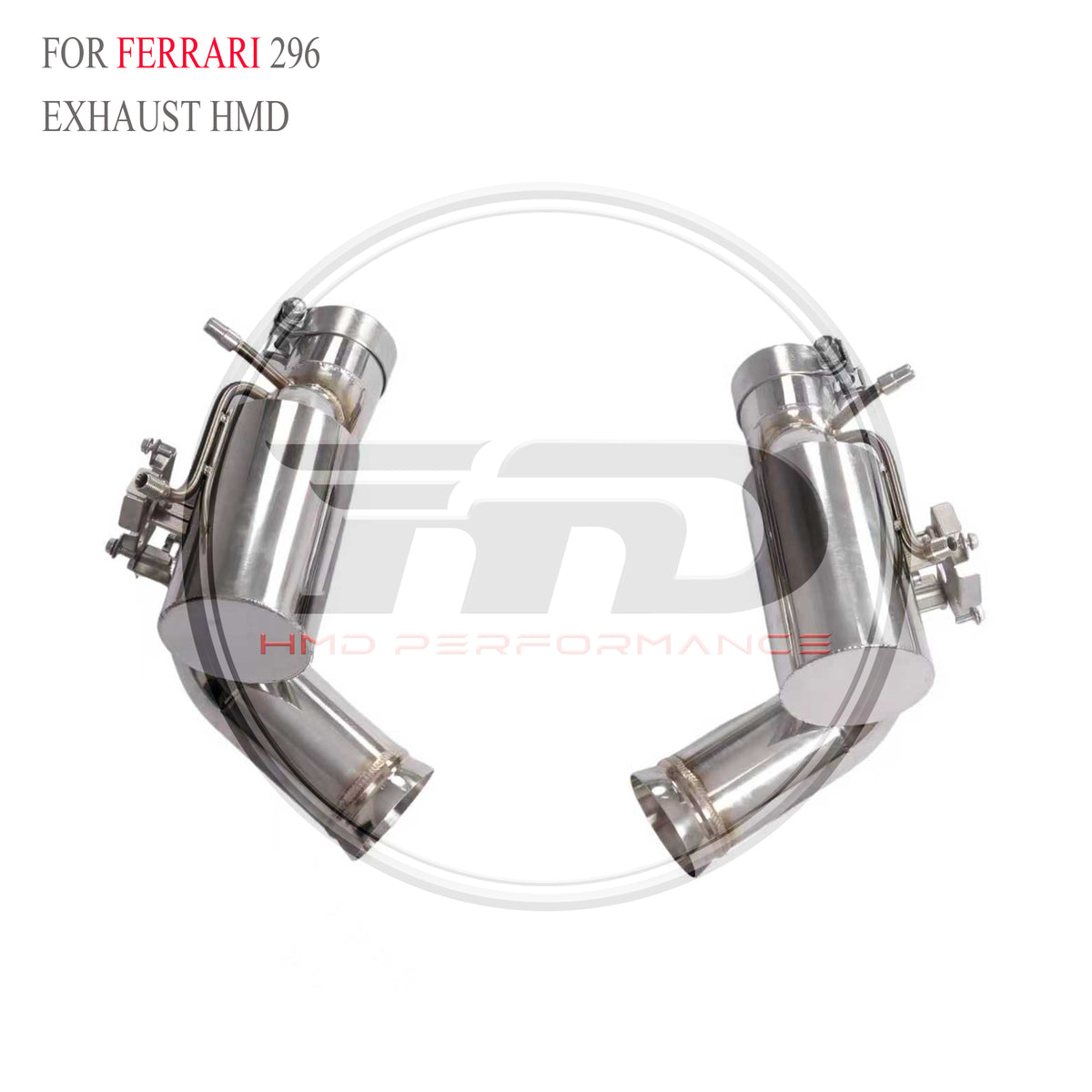 Ferrari 296 Valved Axle-Back SUS304 Racing Grade Exhaust System - 6