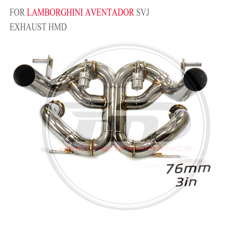 Lamborghini Aventador SVJ catback SUS304 Valved Sport Exhaust System - 6