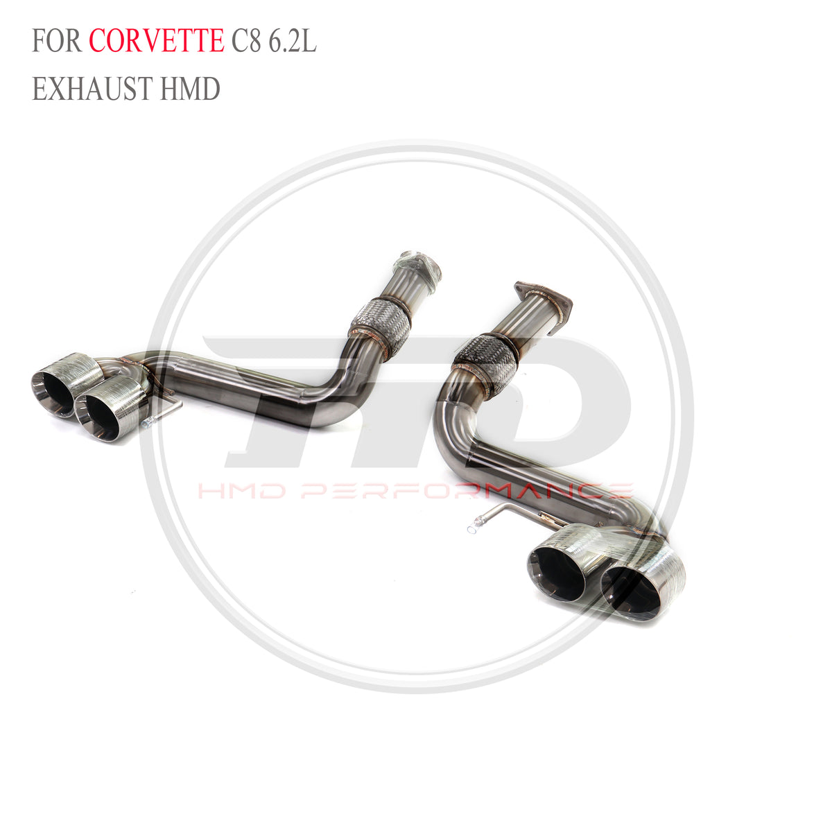 Corvette C8 6.2L Straight Catback SUS304 Racing Grade Exhaust System - 5