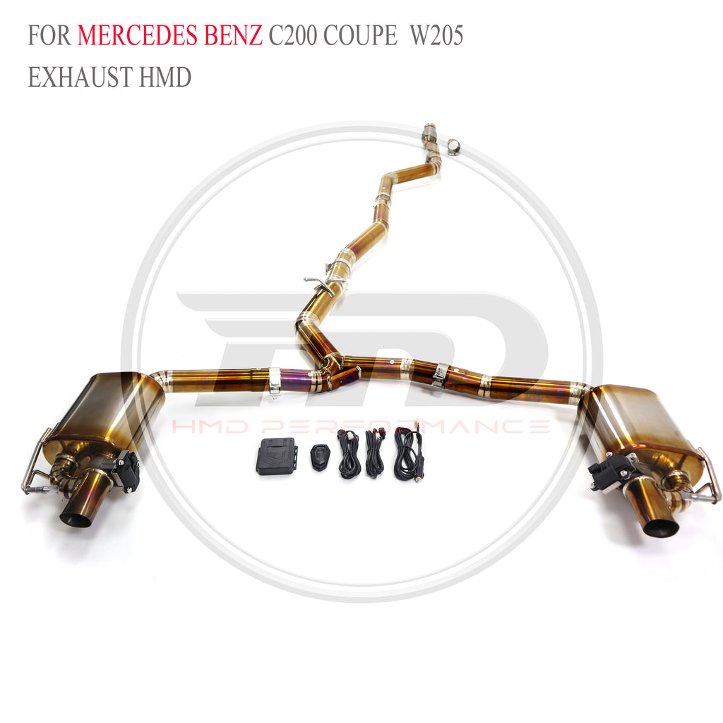Mercedes-Benz C200 Coupe W205 Valved Catback Titanium Racing Grade Exhaust System - 5