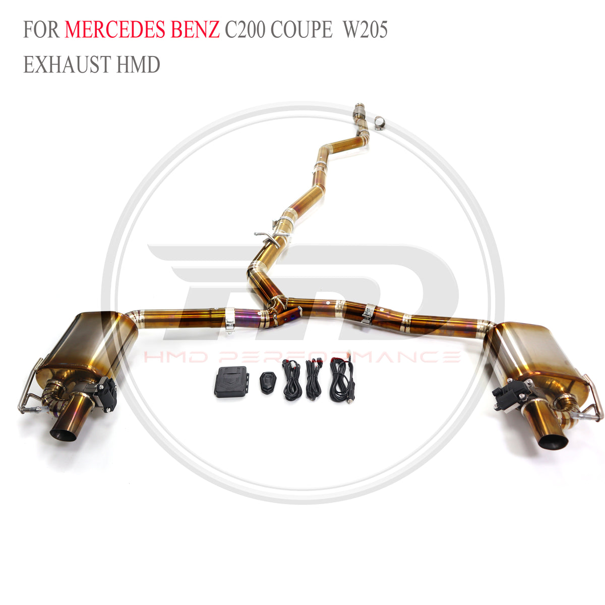 Mercedes-Benz C200 Coupe W205 Valved Catback Titanium Racing Grade Exhaust System - 5