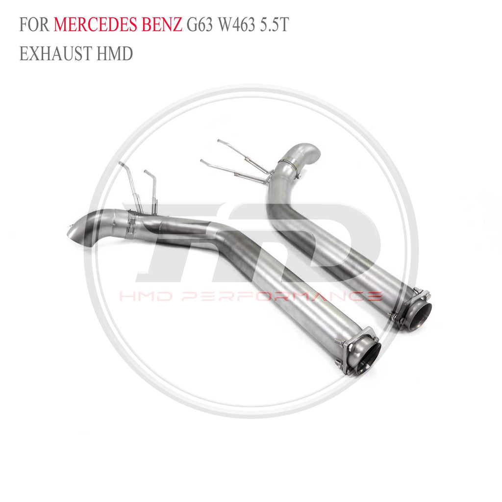 Mercedes-Benz G63 W463 5.5T Straight Catback SUS304 Racing Grade Exhaust System - 2