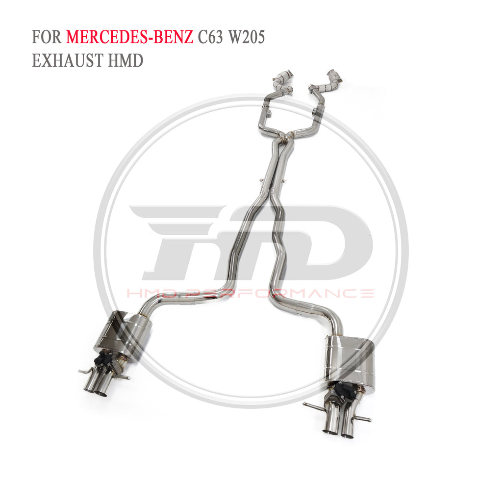 Mercedes-Benz C63 W205 catback SUS304 Sport Exhaust System - 4