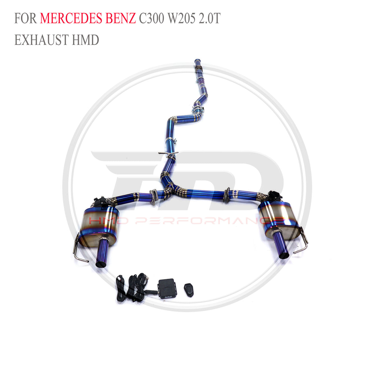 Mercedes-Benz C300 W205 2.0T catback Titanium Sport Exhaust System - 3