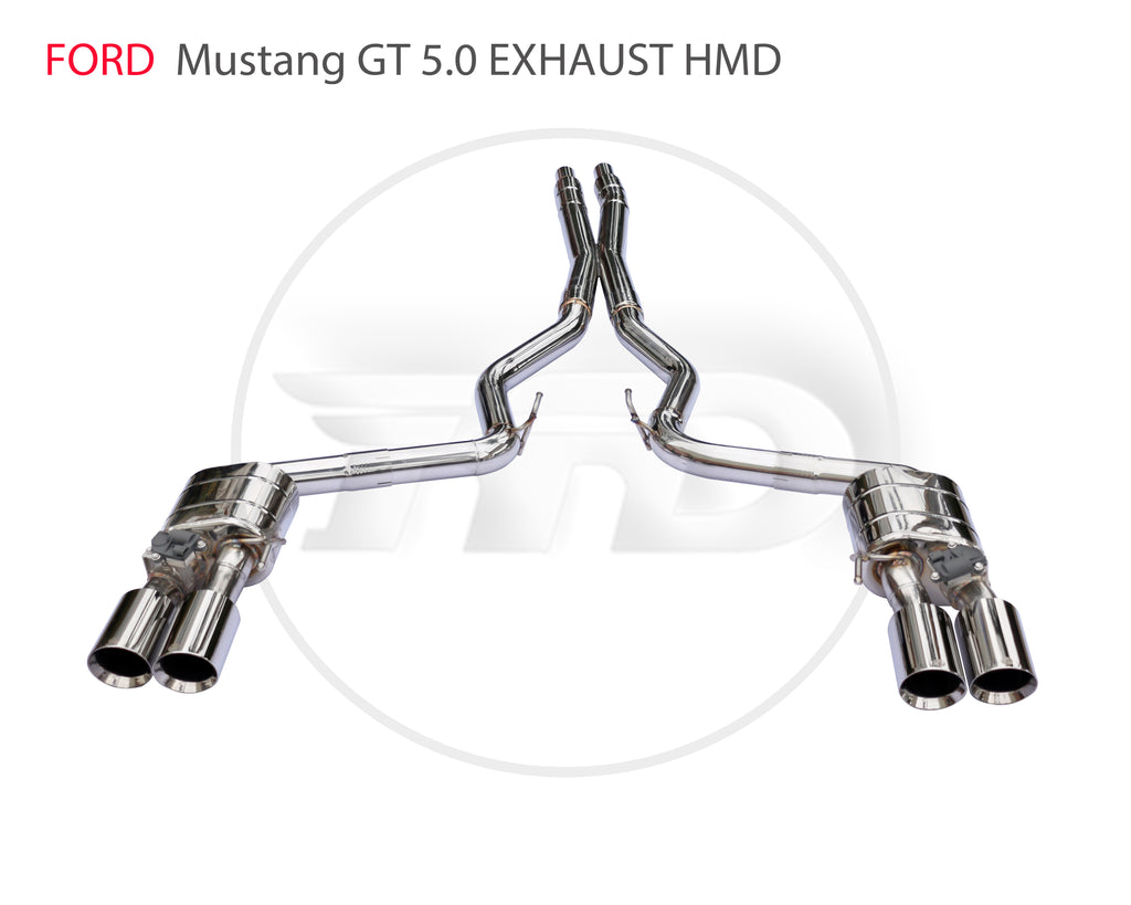 Ford Mustang GT 5.0T Valved Catback SUS304 Racing Grade Exhaust System - 4