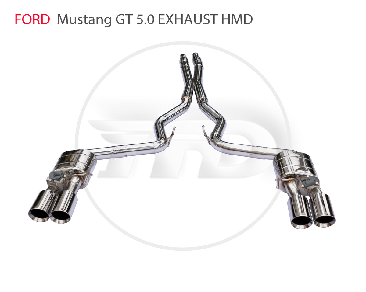 Ford Mustang GT 5.0T Valved Catback SUS304 Racing Grade Exhaust System - 4