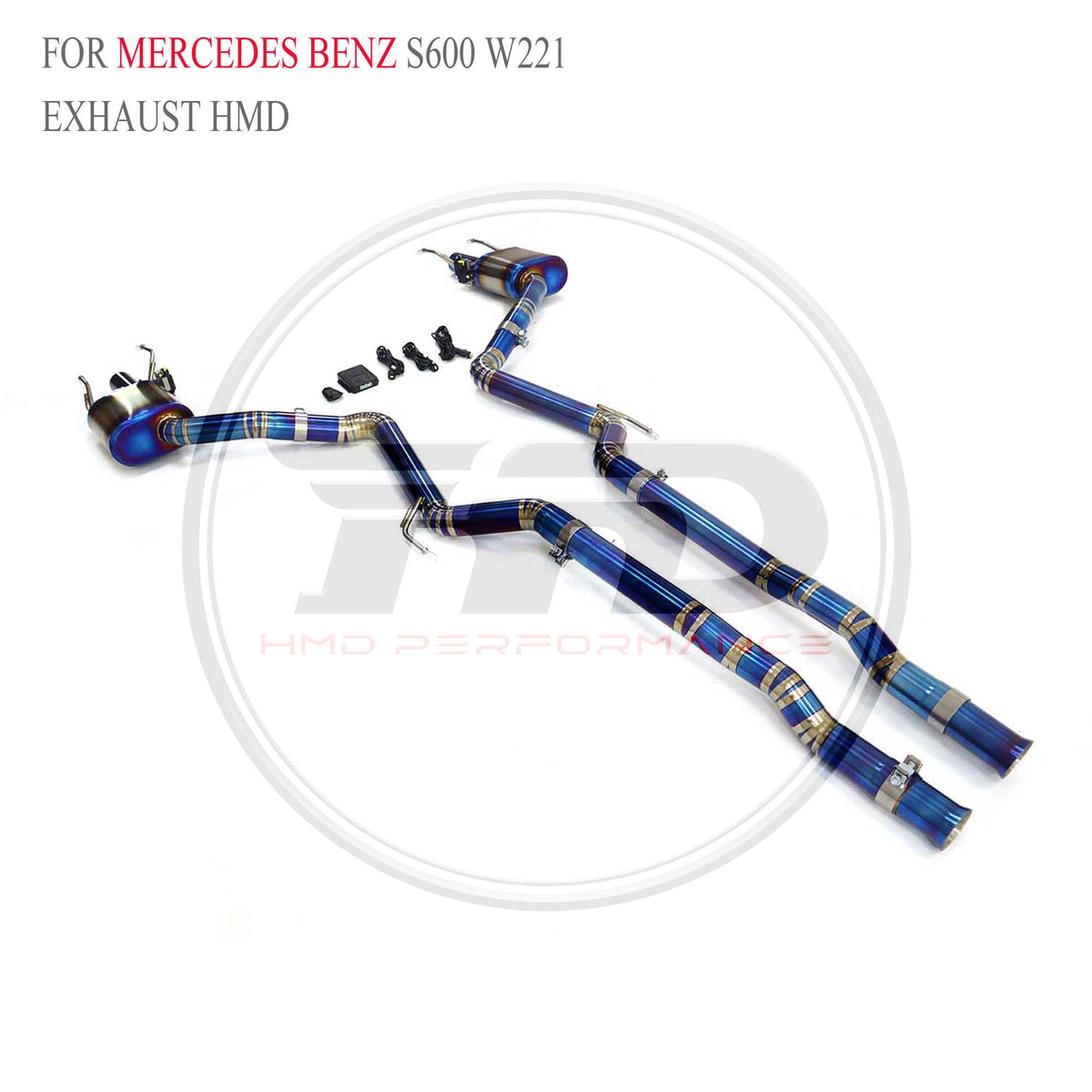 Mercedes-Benz S600 W221 catback Titanium Racing Grade Exhaust System - 5