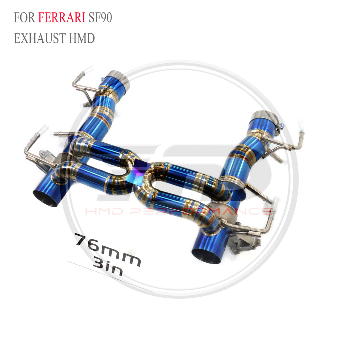 Ferrari SF90 catback Titanium Valved Sport Exhaust System - 4