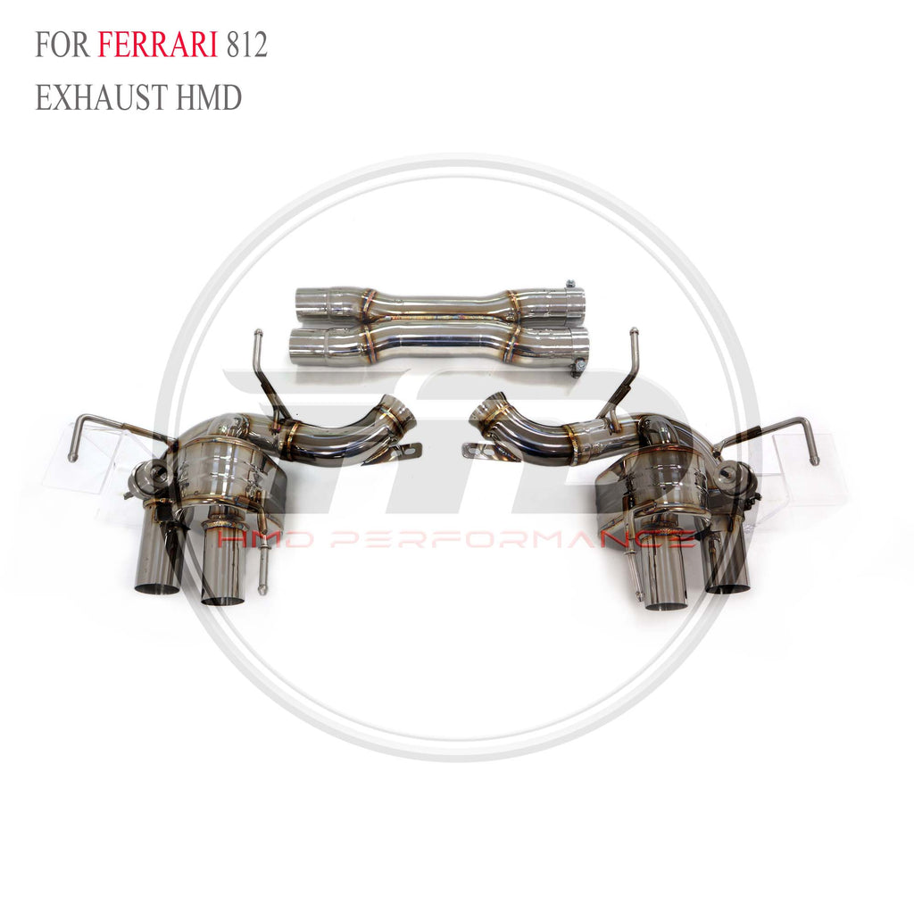 Ferrari 812 Valved Catback with X pipe SUS304 Racing Grade Exhaust System - 5
