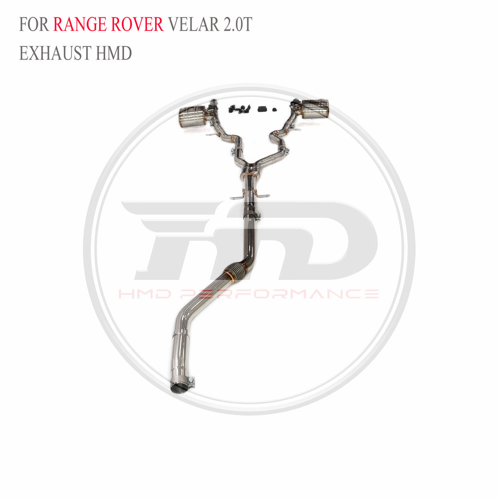 Land Rover Velar 2.0T Valved Catback SUS304 Racing Grade Exhaust System - 6