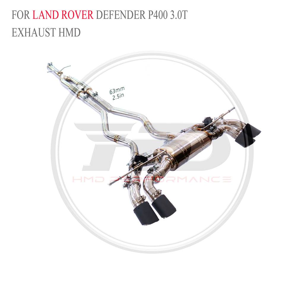Land Rover Defender P400 3.0T Valved Catback SUS304 Racing Grade Exhaust System - 3