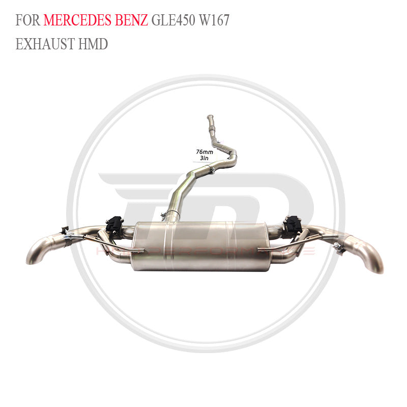 Mercedes-Benz GLE450 W167 4.0T 2023 catback SUS304 Sport Exhaust System - 3
