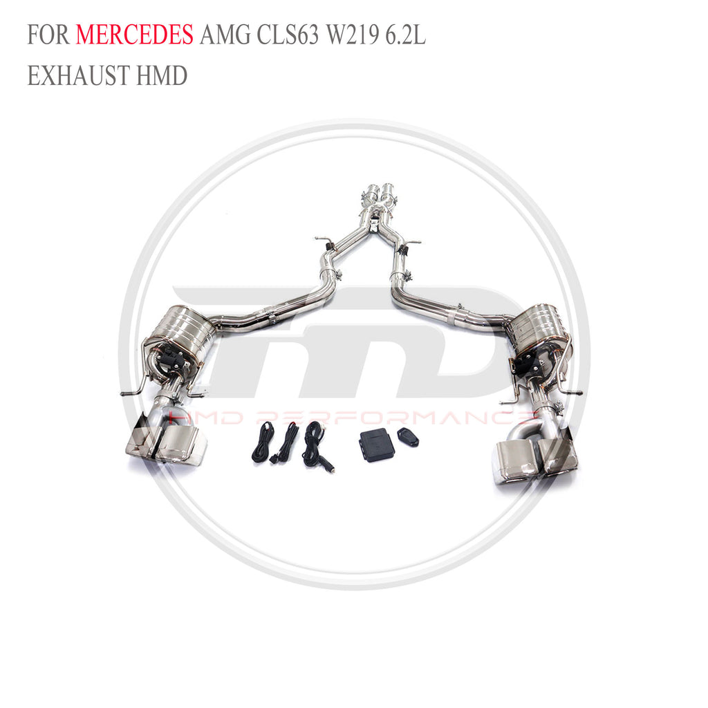 Mercedes-Benz AMG CLS63 W219 6.2L Valved Catback SUS304 Racing Grade Exhaust System - 3