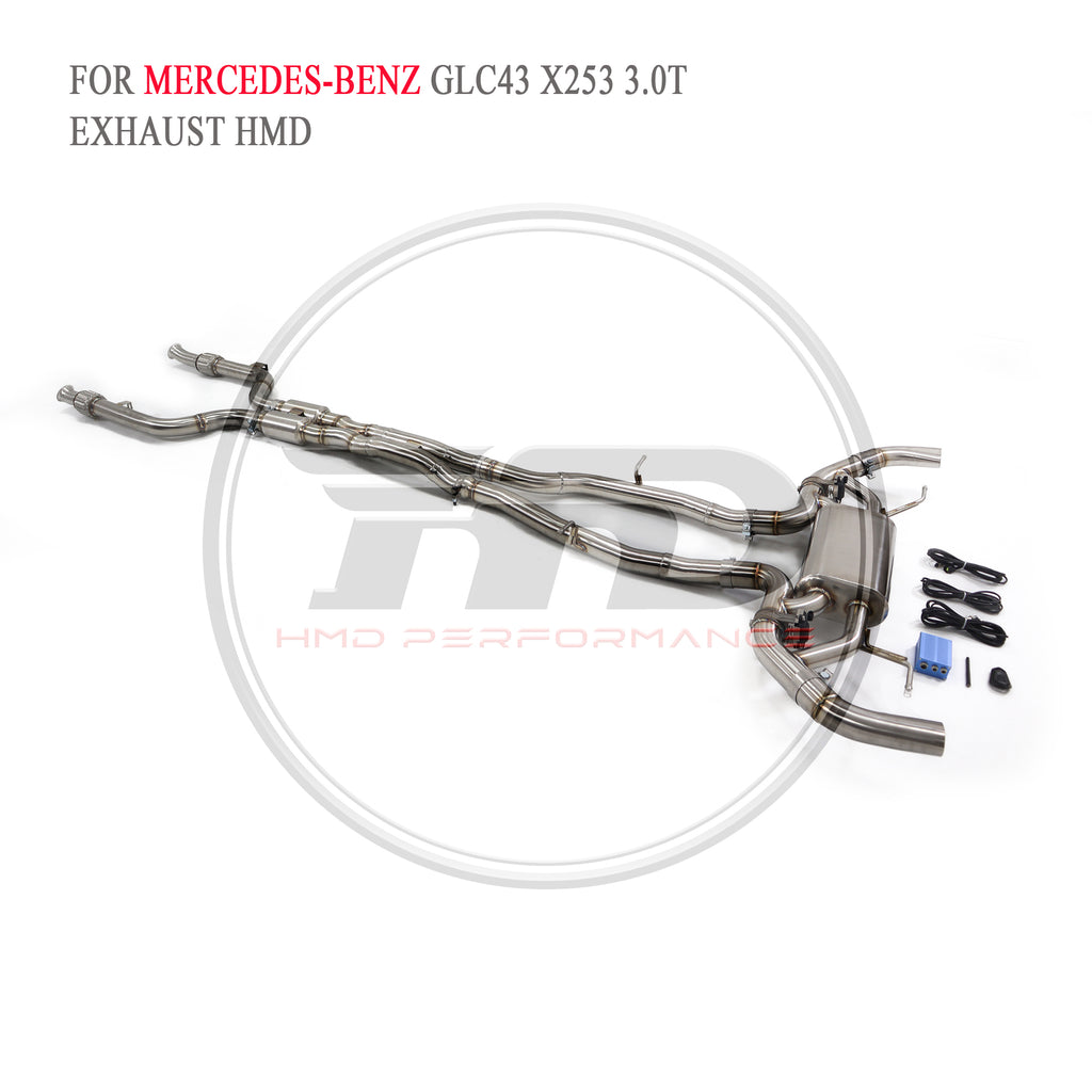 Mercedes-Benz GLC43 X253 3.0T Valved Catback SUS304 Racing Grade Exhaust System - 6