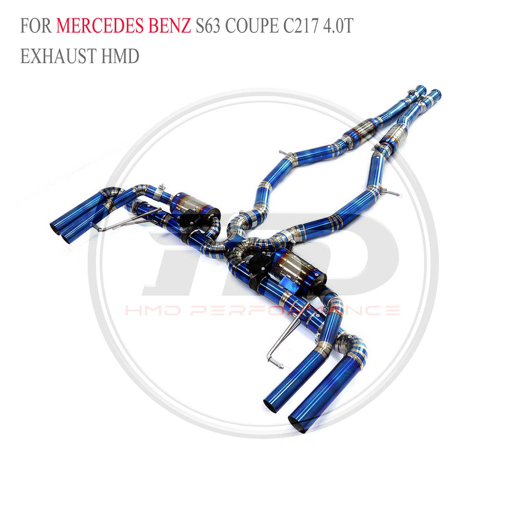 Mercedes-Benz S63 Coupe C217 4.0T catback Titanium Sport Exhaust System - 5