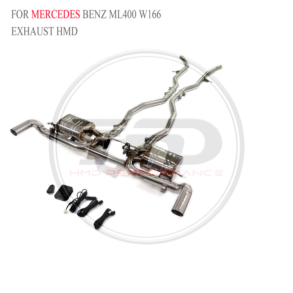 Mercedes-Benz ML400 W166 Valved Catback SUS304 Racing Grade Exhaust System - 4