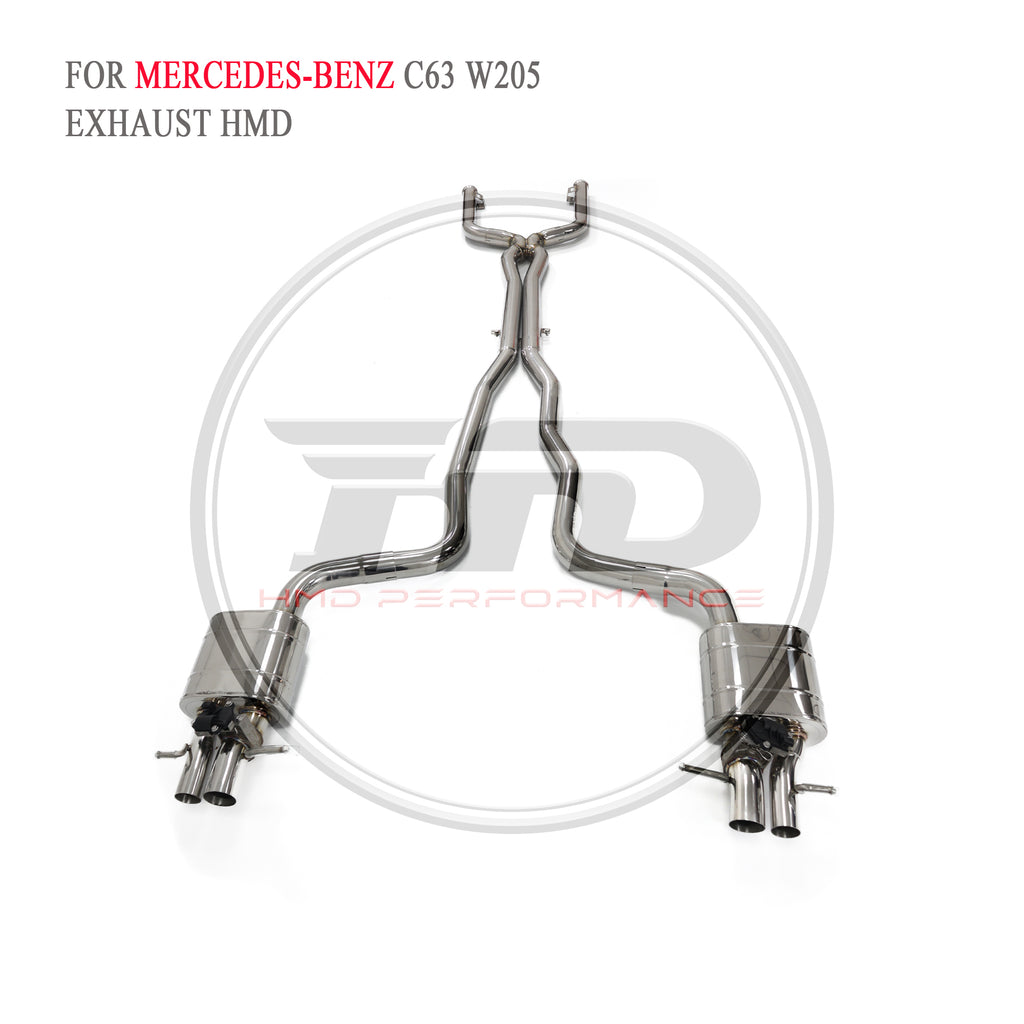 Mercedes-Benz C63 W205 catback SUS304 Sport Exhaust System - 5