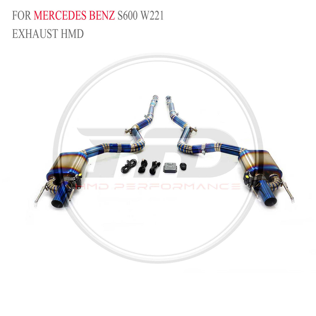Mercedes-Benz S600 W221 catback Titanium Racing Grade Exhaust System - 4
