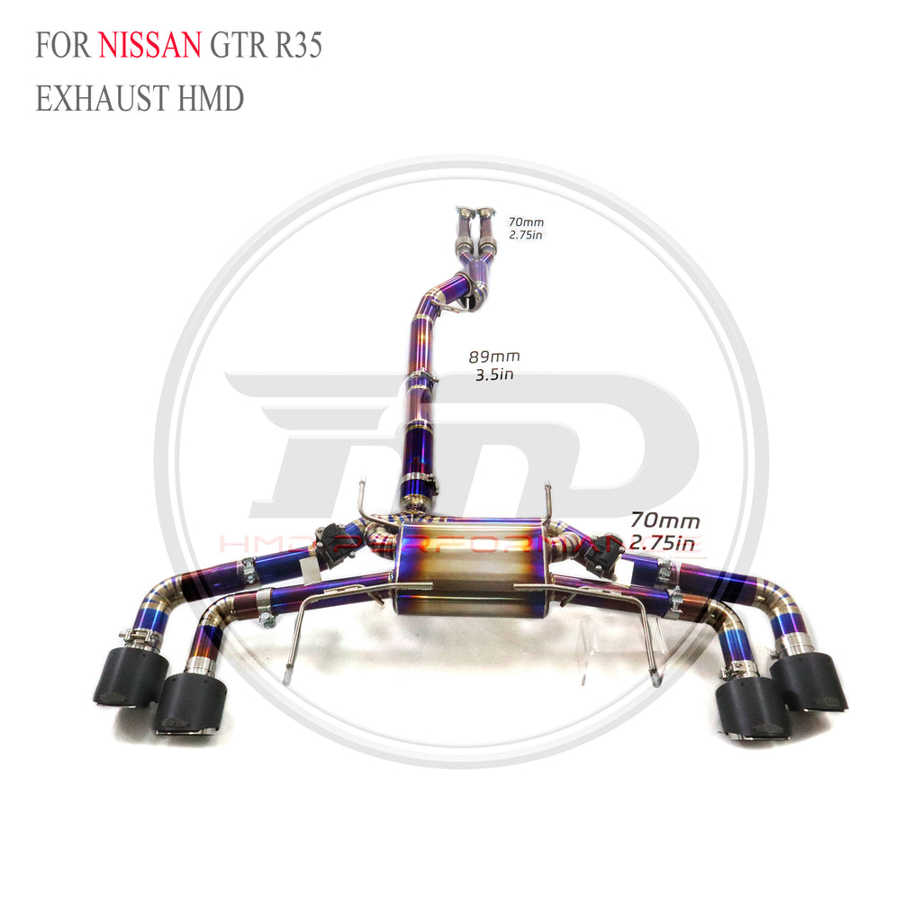 Nissan GTR R35 catback Titanium Valved Sport Exhaust System - 6