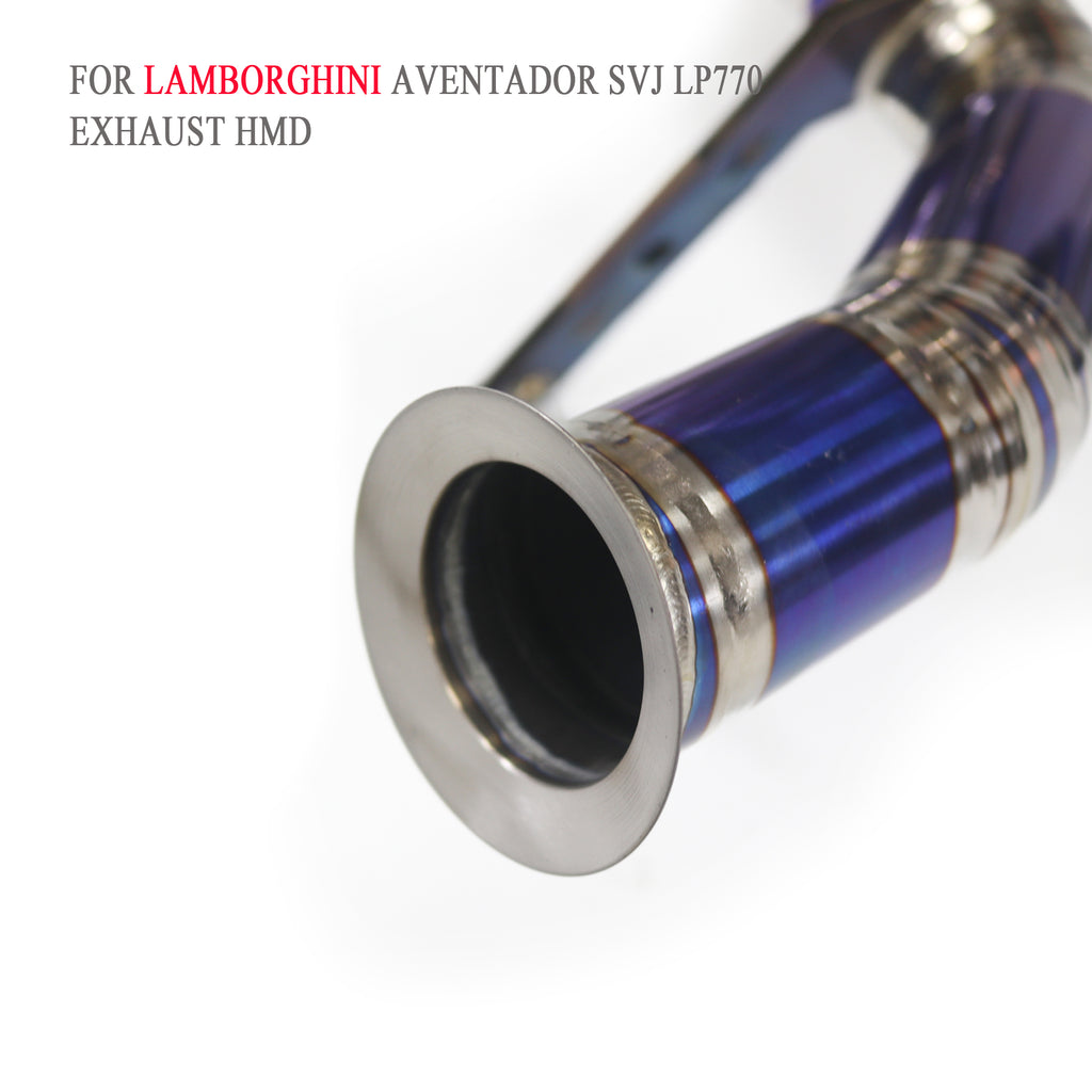 Lamborghini Aventador SVJ LP770 F1 catback Titanium Straight Sport Exhaust System - 6