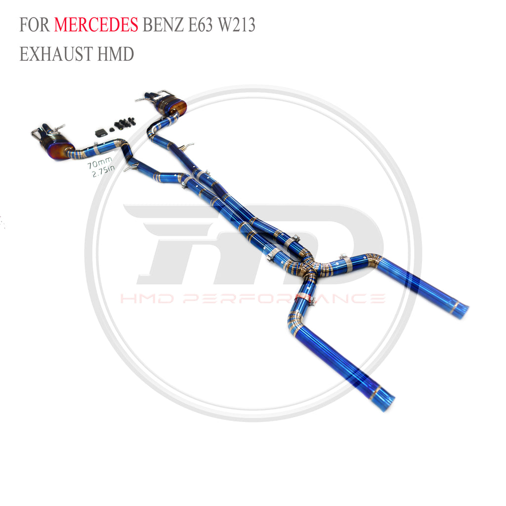 Mercedes-Benz E63 W213 catback Titanium Valved Sport Exhaust System - 6