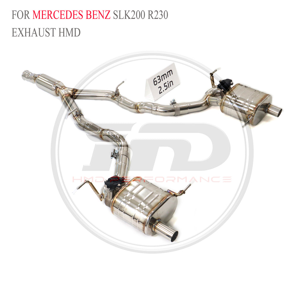 Mercedes-Benz SLK200 R230 Valved Catback SUS304 Racing Grade Exhaust System - 6