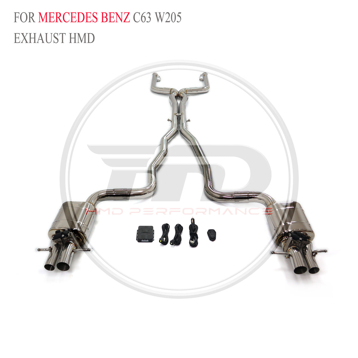 Mercedes-Benz C63 W205 catback SUS304 Sport Exhaust System - 3