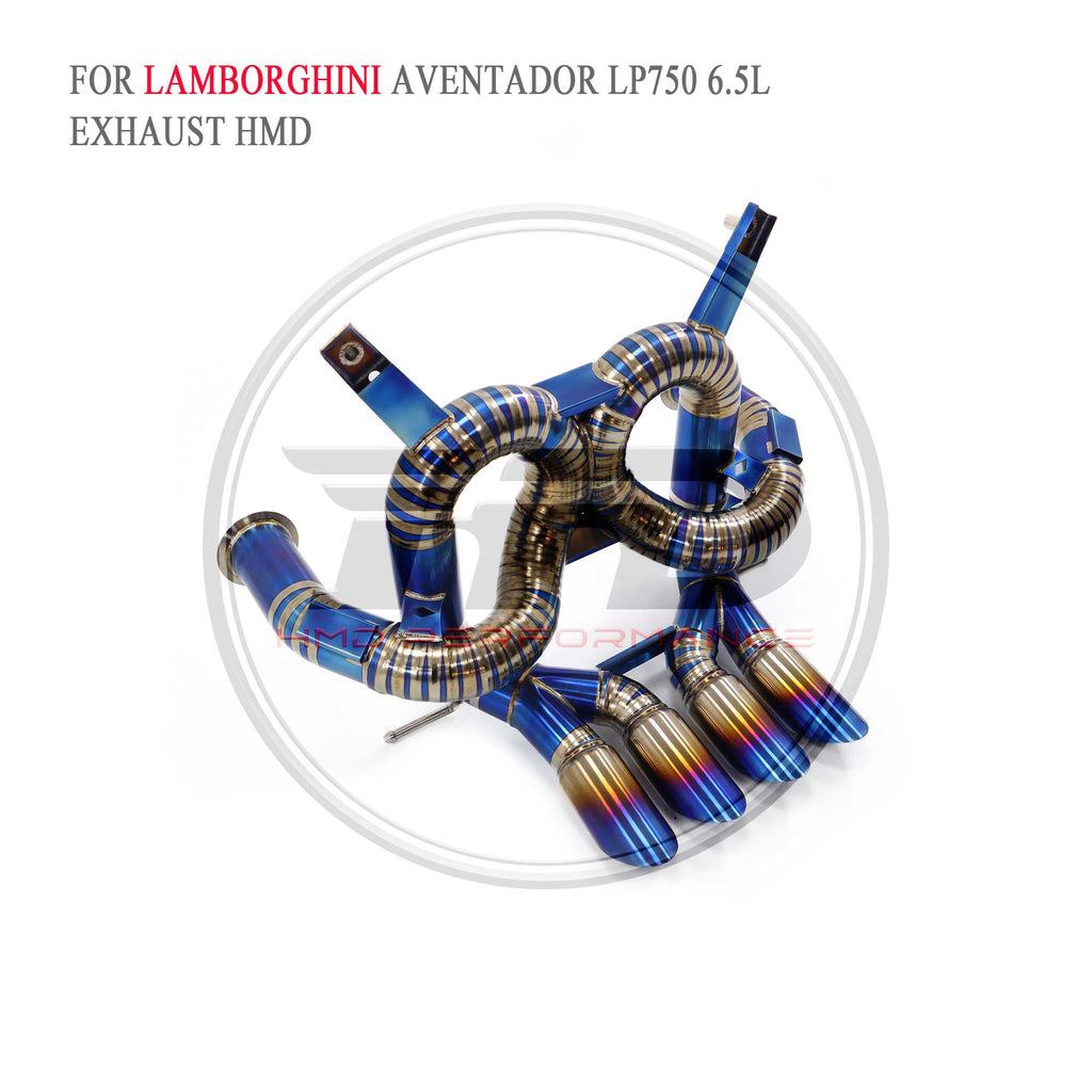 Lamborghini Aventador LP750 Straight Catback Titanium Racing Grade Exhaust System - 3