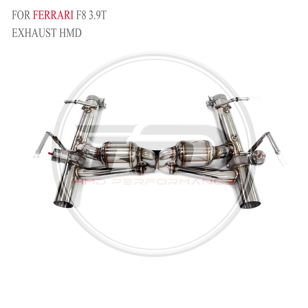 Ferrari f8 3.9T Valved Catback SUS304 Racing Grade Exhaust System - 2