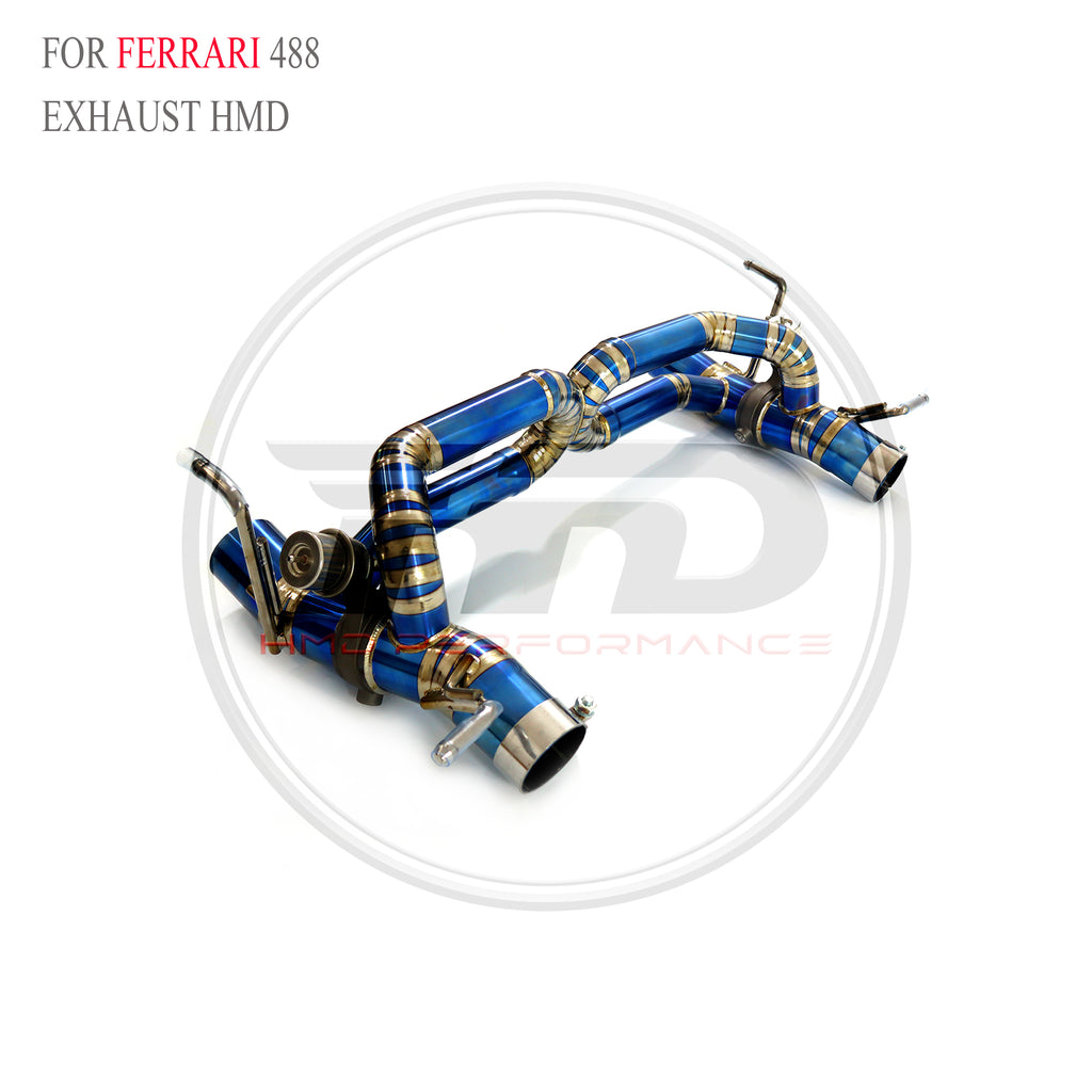 Ferrari 488 Valved Catback Titanium Racing Grade Exhaust System - 5