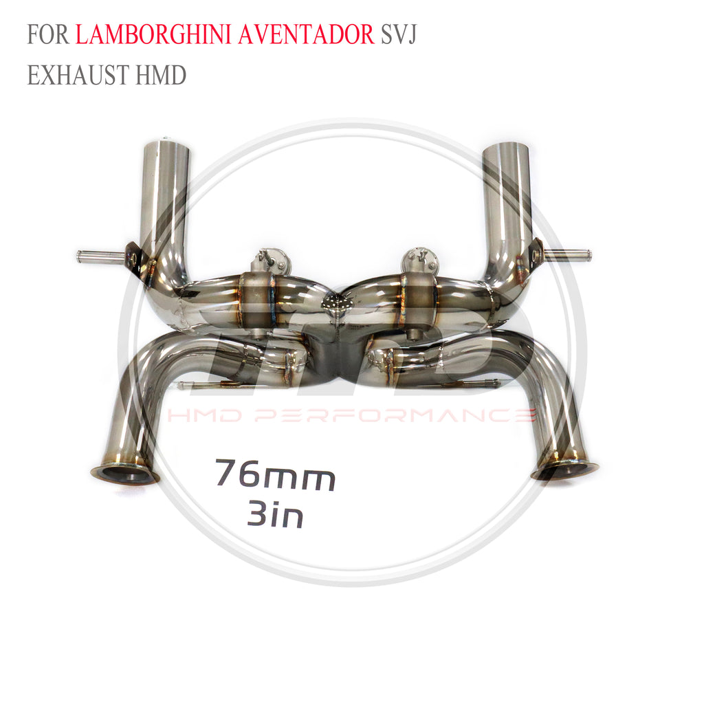 Lamborghini Aventador SVJ catback SUS304 Valved Sport Exhaust System - 3