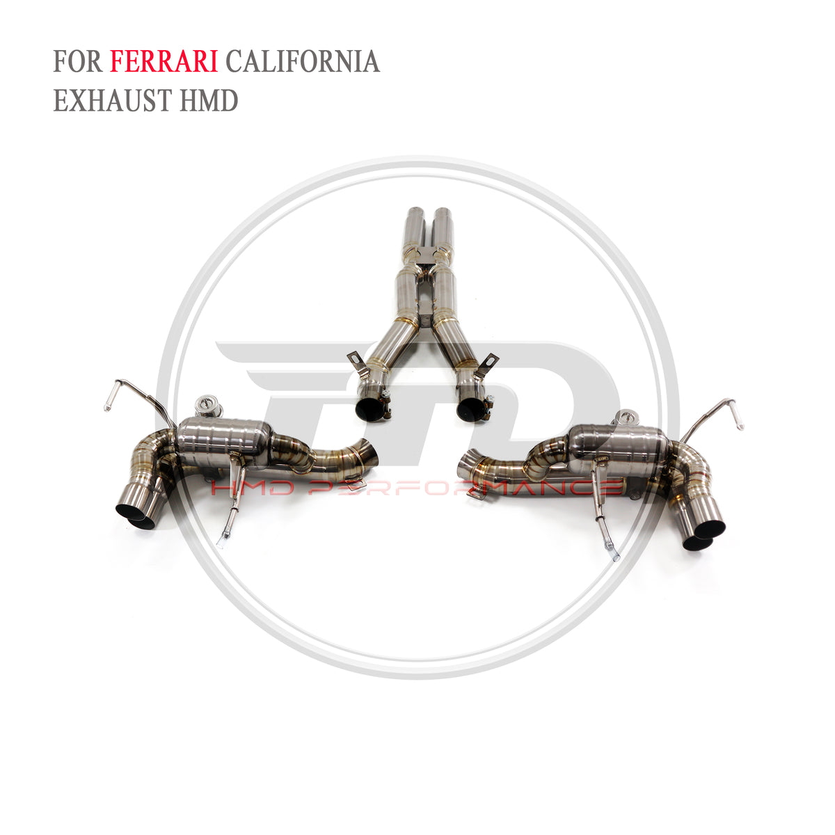 Ferrari california X catback with X pipe Titanium Valved Sport Exhaust System - 4