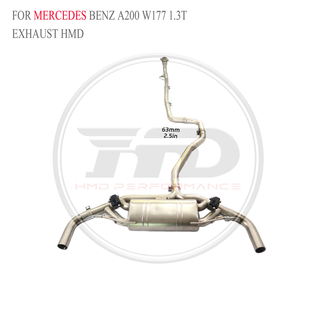 Mercedes-Benz A200 W177 1.3T catback SUS304 Sport Exhaust System - 3