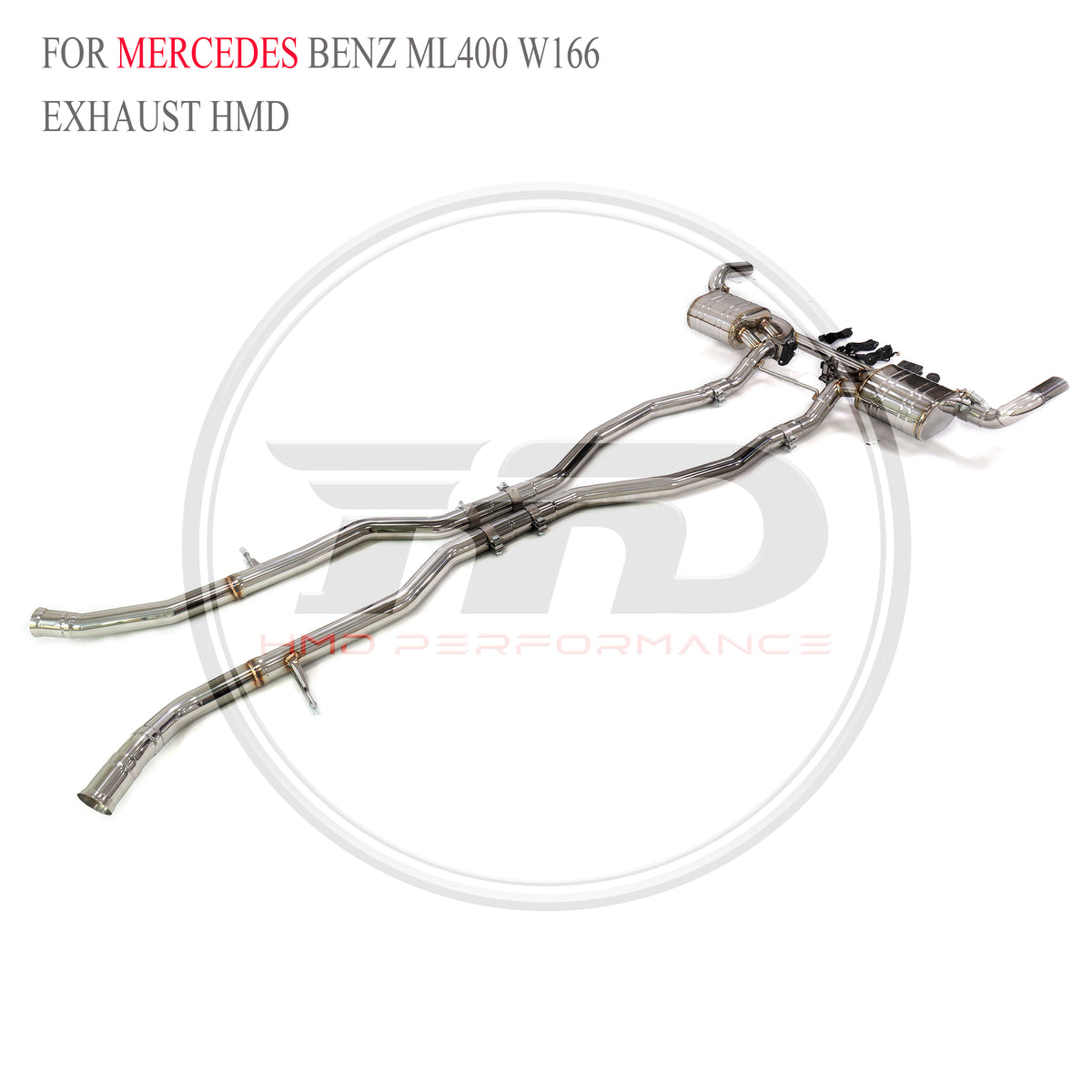 Mercedes-Benz ML400 W166 Valved Catback SUS304 Racing Grade Exhaust System - 5