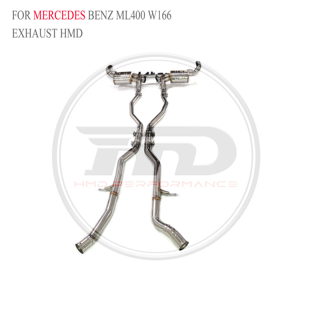 Mercedes-Benz ML400 W166 Valved Catback SUS304 Racing Grade Exhaust System - 6