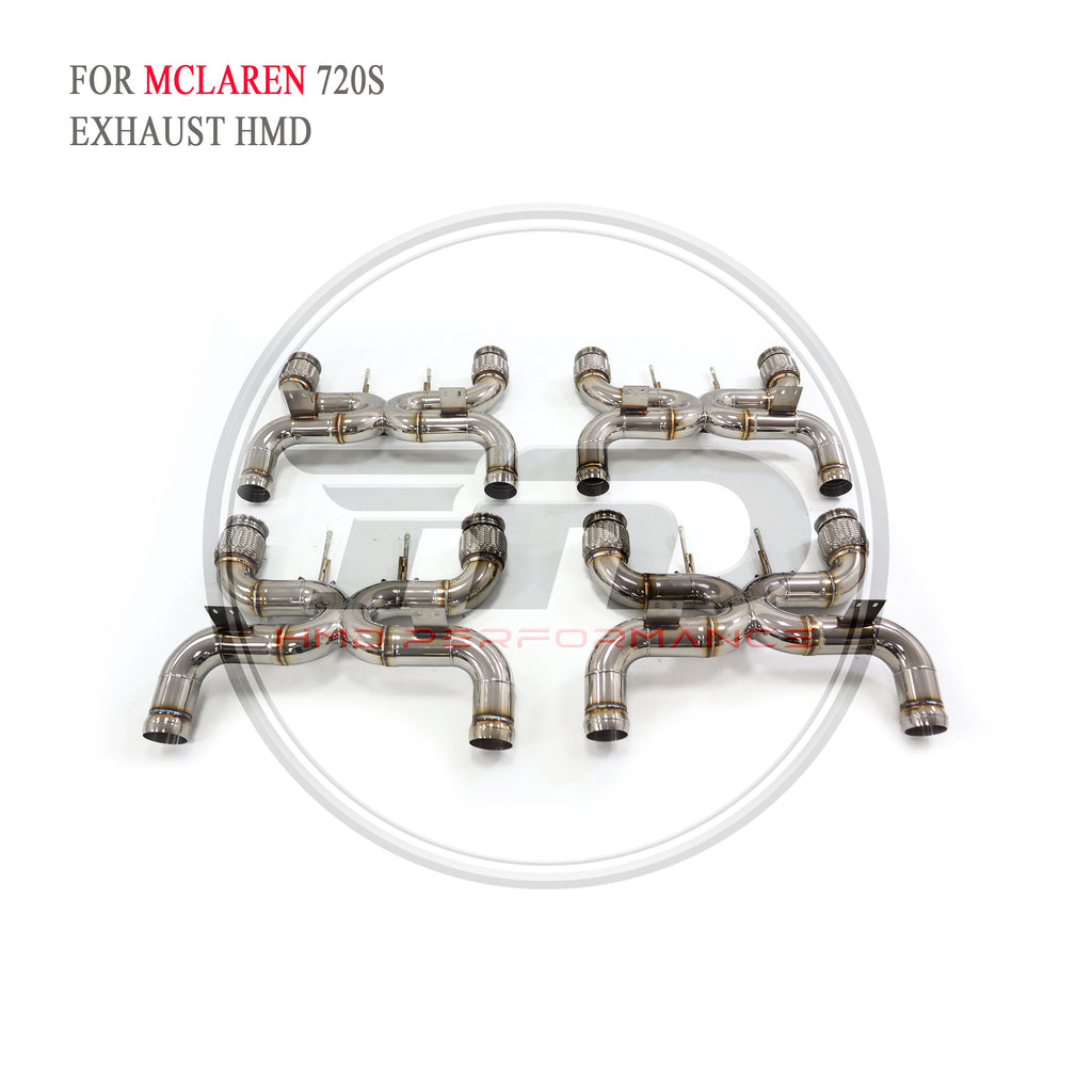 McLaren 720S catback SUS304 Straight Sport Exhaust System - 4