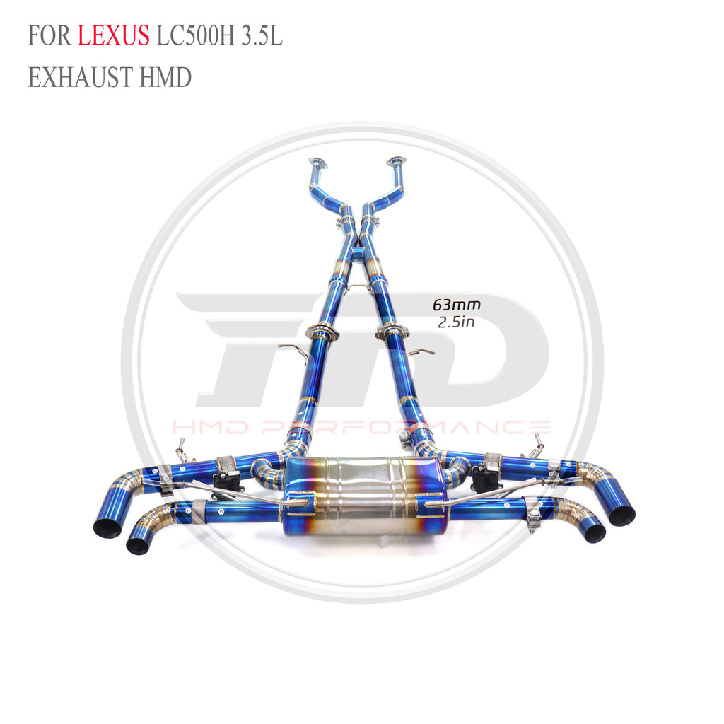 Lexus LC500h 3.5L Valved Catback Titanium Racing Grade Exhaust System - 4