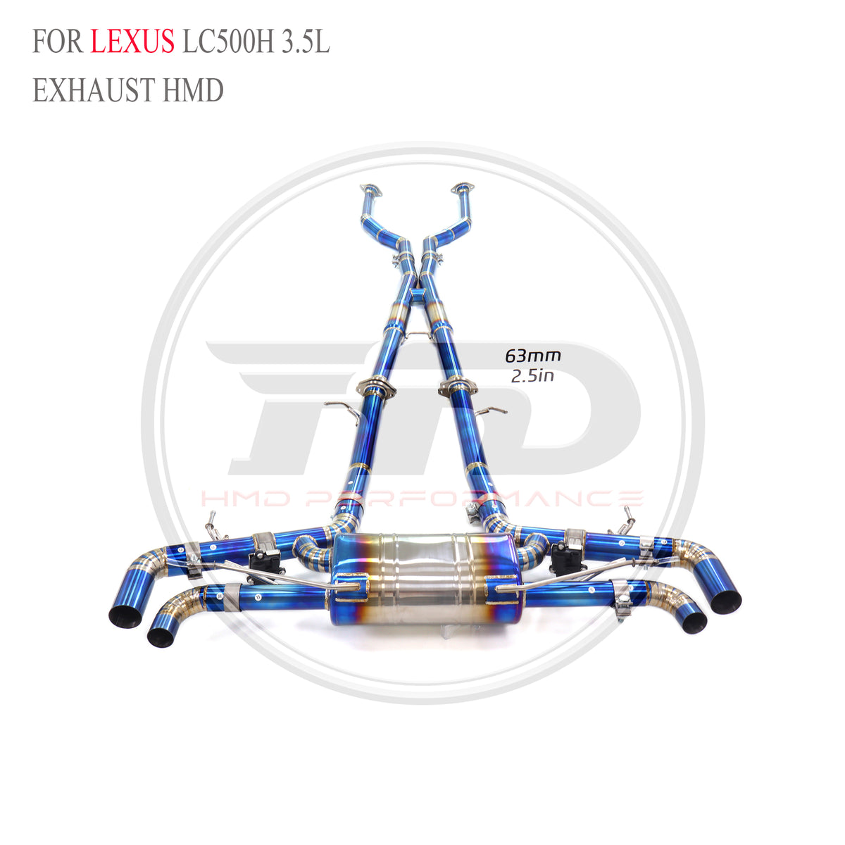 Lexus LC500h 3.5L Valved Catback Titanium Racing Grade Exhaust System - 4